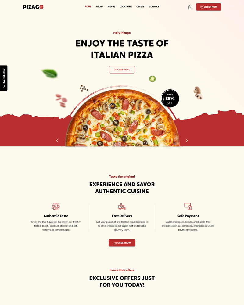 Wix Studio Template for Restaurants, Bakeries & Fast Food Shops